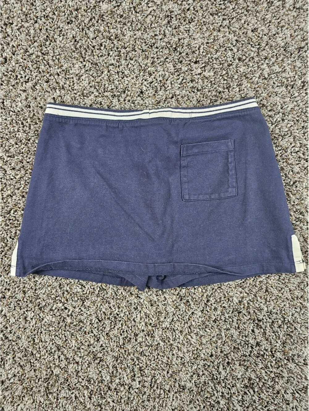 Vintage Y2K Green Dog Girls Sz L Cotton Mini Skirt Skort Navy Blue